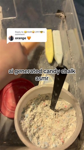 Replying to @😁HUM🤪 2917😎 ugh don’t mind my sisters voice in the background calling for her cat bro she named it graham cracker and she calls her “gammy” like bruhhhhh #aigenerated #orange #sidewalkchalk #fyp #viral