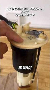 Repairing a fuel pump cover fitting with JB weld Suzuki Aerio 2006 #diymechanic