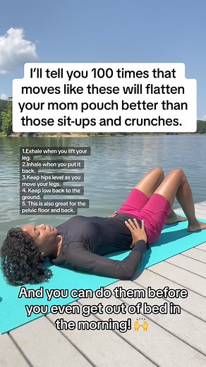 Does your tummy bulge when you try to do a sit-up (as opposed to staying flat)? If so, let’s work on strengthening your deep core muscle (which works by drawing your waist in). This is also likely why sit-ups haven’t worked for you. | Mommy Mango