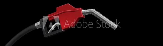 Animated gas pump nozzle on a black background