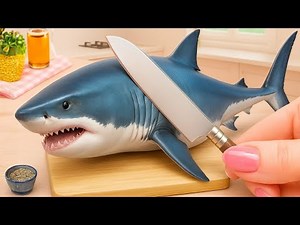 Best Seafood Breakfast Idea - How To Make Miniature Crispy Baby Shark Steak Recipe | Mini Kitchen