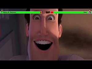 Bee Movie (2007) Bathroom Fight with healthbars