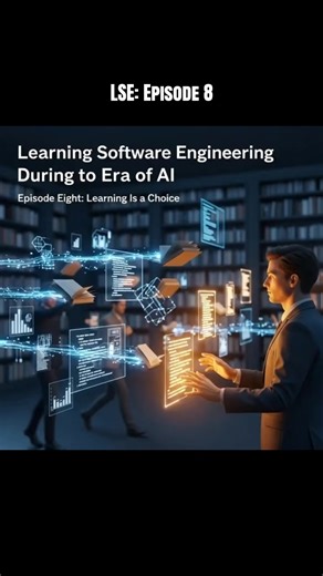 Learning Software Engineering During the Era of AI | Episode 8: Learning Is a Choice In the age of AI, you can ship code without understanding, but that choice comes at a cost. This episode shows why learning is now intentional, and how developers who choose depth over shortcuts rise faster, build smarter, and thrive in the AI era. Decide to learn. Decide to grow. Decide to lead. #learnontiktok #webdeveloper #softwareengineer #technology #programming