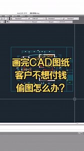 画完CAD图纸，客户不想付钱偷图怎么办？