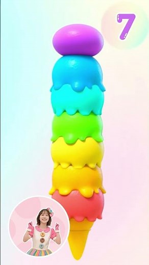 アイス屋さんごっこ🍨１〜１０数えてみよう！｜すうじのうた｜知育｜どーなっぴー #shorts #loop