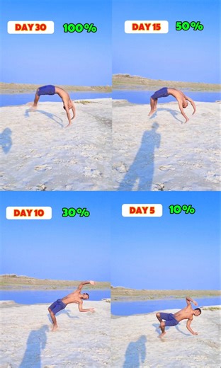 Backhandspring 4-Step Training Day 1 vs Day 100 Progress✅️!! #tutorial #backhandspring #shorts
