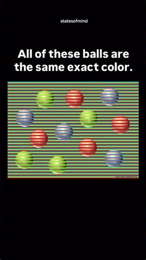 Can you believe that all the spheres are the same color?