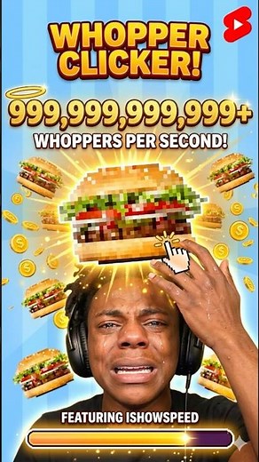 Speed's Reaction to 999 Trillion Burger Clicks! 🍔💀 #ishowspeed PLAY HERE 👉👉👉www.bearclicker.io