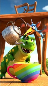 Dino's Hot Tea Surprise! 🦖☕ Fun Animation for Kids