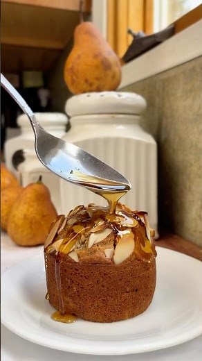 The Easiest One-Bowl Maple Pear Cake Recipe #thebakefeed #recipe #baking #almondcake