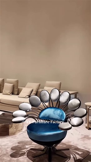 TY Furniture Factory on Instagram: "Elevate your space with the mesmerizing Peacock Chair – where elegance meets artistry! 🦚✨ This stunning piece features a plush turquoise velvet seat cradled by shimmering metallic feathers, inspired by nature’s grandeur. Perfect for adding a pop of luxury to your living room, office, or vanity corner. Turn heads and spark conversations. Who’s ready to flaunt this showstopper? Shop now in bio! #peacockchair #luxuryfurnituredesign #homedecorinspo #statementpiec