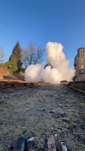 The 2025 Steam Gala is underway with visiting locomotive 44871 LMS ‘Black 5’ steaming out of Haworth Yard! #kwvr // Kwvr.co.uk | The Keighley and Worth Valley Railway