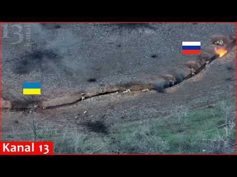 Trench clearing operation – Ukrainian fighters eliminate Russian forces at close range in dugouts