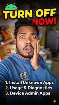 3 Security Settings Of Android phone You Should Turn Off #ANDROID #SECURITY #SHORTS