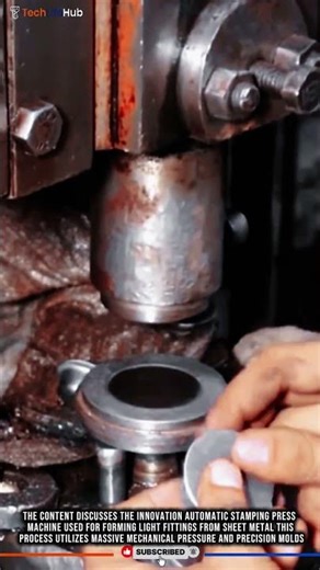 Innovation Automatic Stamping Press: Technology Fast, Efficient, Precise Light Fitting Forming #tech