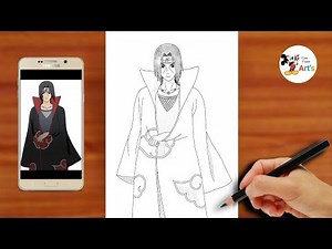 How to draw uchiha itachi full body drawing video || easy anime drawing