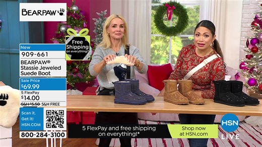3.6K views · 28 reactions | You are watching BEARPAW Footwear - All On Free Shipping on HSN. Shop the show here: https://bit.ly/HSNRecentlyAired Catch up on the shows you missed and discover where shopping comes alive on the QVC & HSN Streaming Service: https://bit.ly/HSNplus | HSN | Facebook