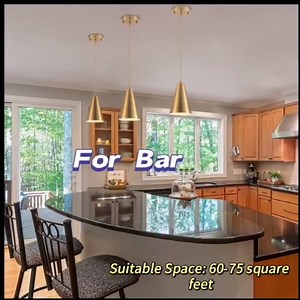 Gold Pendant Lights Kitchen Island,Dining Room Light Fixtures Over Table 3 Pack with Brushed Brass Cone Metal Shade, Modern Farmhouse Mini Chandeliers,Adjustable Cord Hanging Lighting for Bar,Sink