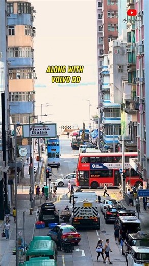 Kennedy town with Trams and Double Decker ♥️