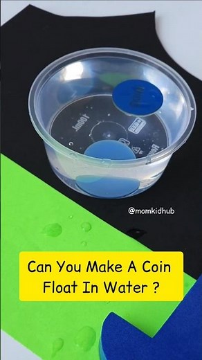 Can You Float A Coin On Water? Magic Water Experiment/ Easy Science Activity/ Surface Tension #stem