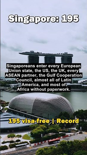 Singapore's passport opens 195 countries with zero visa applications