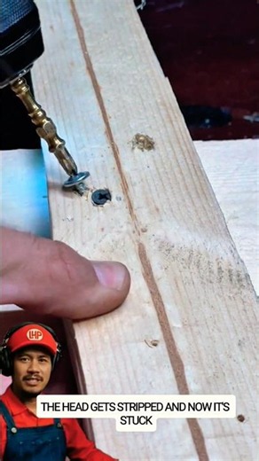 Stuck screw? Try this crazy carpenter trick! #woodworking #lifehacks #diy