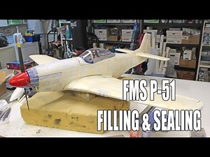 Refinish a Foam Warbird Ep2 - FMS P-51 Filling & Sealing for Paint