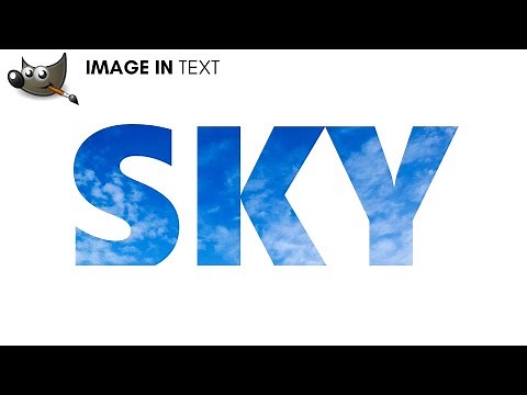 how to put image inside text in gimp - gimp tutorial