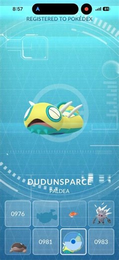 Dunsparce Evolution into Dudunsparce in Pokémon GO - October 6, 2025