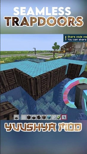 Seamless Trapdoors Made Easy: Minecraft Yuushya Mod Tutorial #minecraft