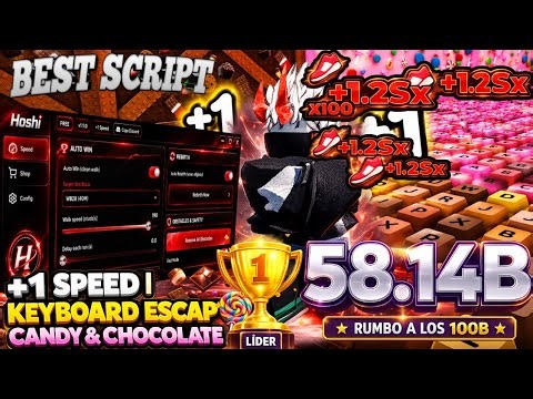 🏆 RUMBO A LOS 100 BILLONES EN +1 SPEED KEYBOARD ESCAPE 🍫 BEST SCRIPT FREE | SCRIPT PARA ROBLOX 🫡