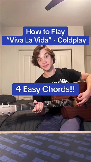 Dave - Beginner Guitar Teacher on Instagram: "How to Play “Viva La Vida” - Coldplay 🎸 #guitartok #guitartutorial #guitarlesson #guitartutorial #acousticguitar #musiciansoftiktok #coldplay #vivalavida #fyp #foryou"