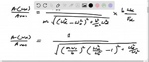 SOLVED:A mass-spring system has b / m=ω0 / 5, where b is the damping constant and ω0 the natural frequency. How does its amplitude at ω0 compare with its amplitude when driven at frequencies 10 % above and below ω0 ?