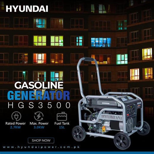 HYUNDAI Generators - A class apart! To place orders and for all product related details please visit our website link below: https://hyundaipower.com.pk/product/hyundai-gasoline-generator-3-kw-hgs3500/ For all kinds of inquiries please contact on the following numbers: UAN: (042) 111 124 433 0321 8013222 0321 8899794 0321 7566652 | Hyundai Pakistan