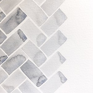 Watercolor Tutorial: Herringbone Pattern | Susan Chiang