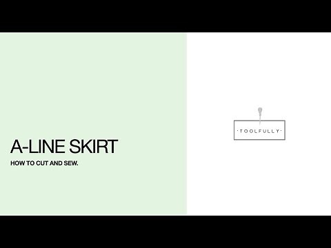 Cut & Sew an A-line skirt with a waist band.