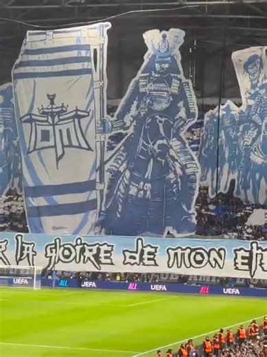 Marseille - Liverpool 21/01/2026 UEFA Champions League Scénographie IAM de la part des ultras de l'OM