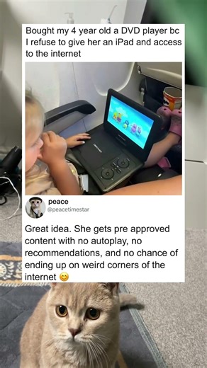 She bought a DVD player instead of an iPad