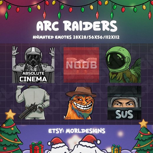 ARC Raiders - Animated Emotes Pack. Twitch, Discord, Youtube, Kick (digital Download) - Etsy