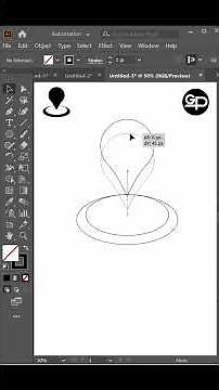 How to Make Location Icon in Adobe Illustrator EP 110 #photoshop #youtube #youtubeshorts #art #ad