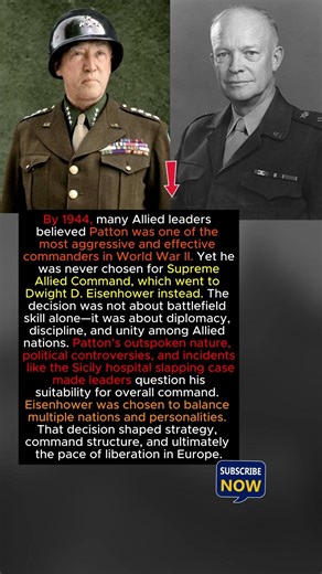 Why George S. Patton Was Never Given Supreme Command - The Decision That Changed WWII