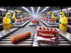 High-Tech Food Factory: Inside Sausage Production Line Tour - Full Process