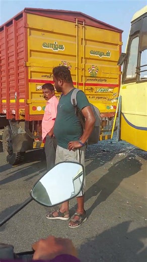 காட்டான்குளத்துர் TNSTC vs Lorry Minor accident #tnstc #lorry #accident #srm #driver #foodie