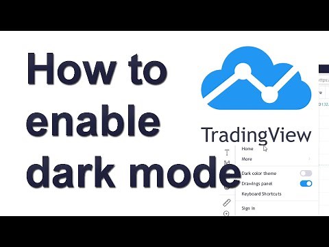 How to enable dark mode theme on TradingView