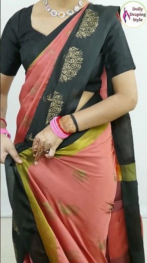 Simple Saree draping Tutorial For Summer Sessions#drape #fashion #saree