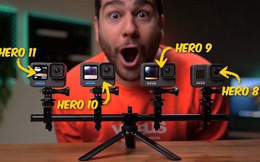 GoPro HERO 11 vs 10 vs 9 vs 8 运动相机视频拍摄对比 | VERSUS｜机翻中字