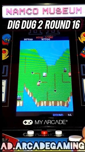 My Arcade Dig Dug 2 Round 16 - Namco Museum Mini Player