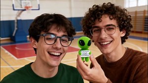 MAMAGIFTREE Birthday Gifts for Man Woman - Handmade Crochet Alien with Inspirational Funny Birthday Card - Small Bday Stuff for Friends, Teens, Coworkers