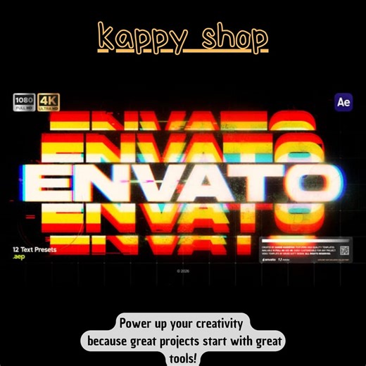 Glitch Text Presets After Effects Template, RGB Animated Typography Video Editing Assets - Etsy