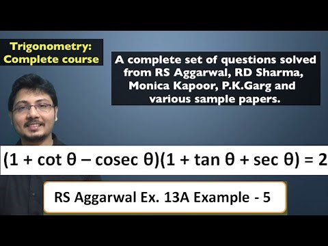 Prove that (1+cota-coseca)(1+tana+seca)=2. Prove that (1+cotθ-cosecθ)(1+tanθ+secθ)=2. #trigonometry